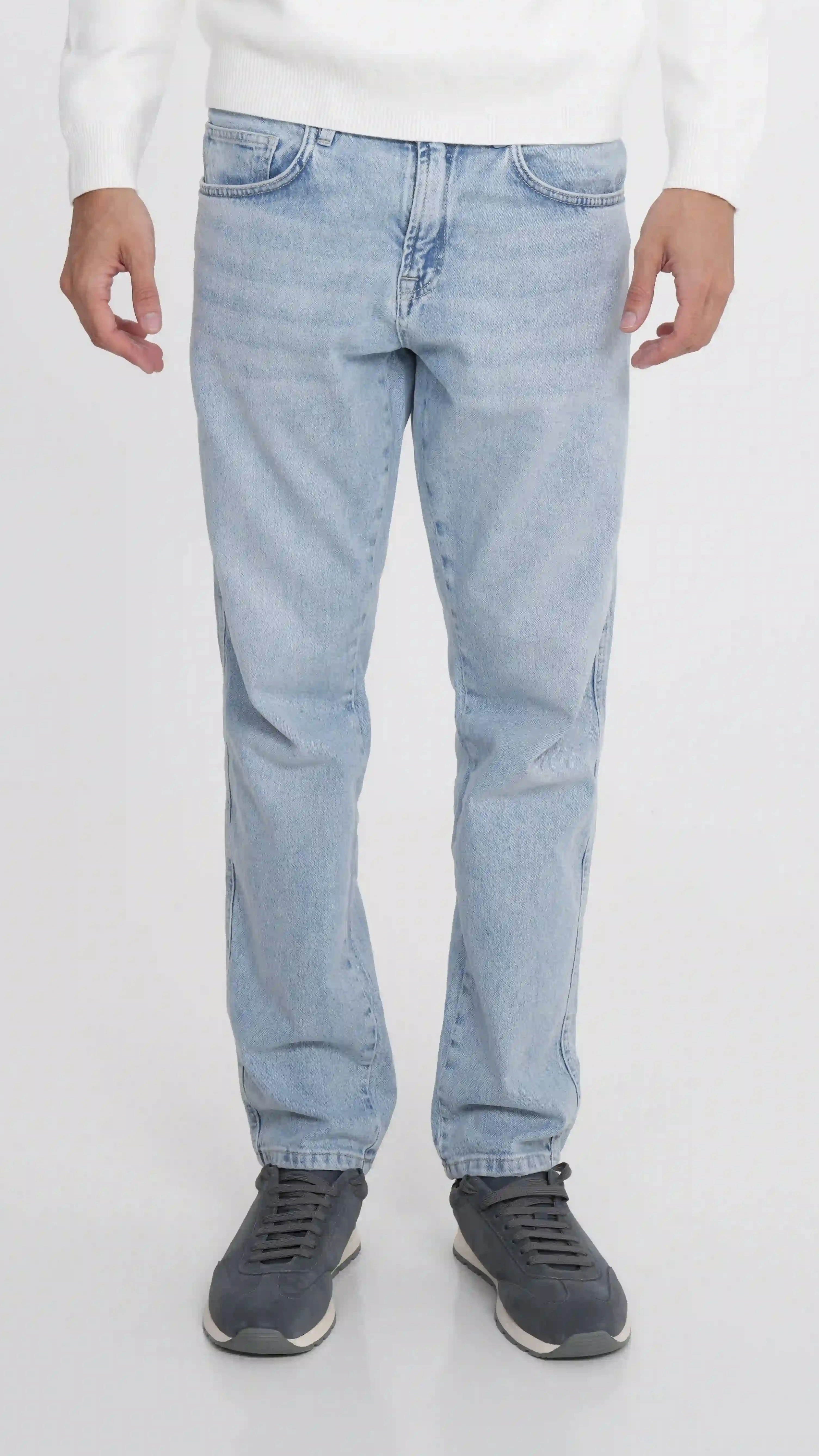 Light Blue Premium Cotton Jeans.