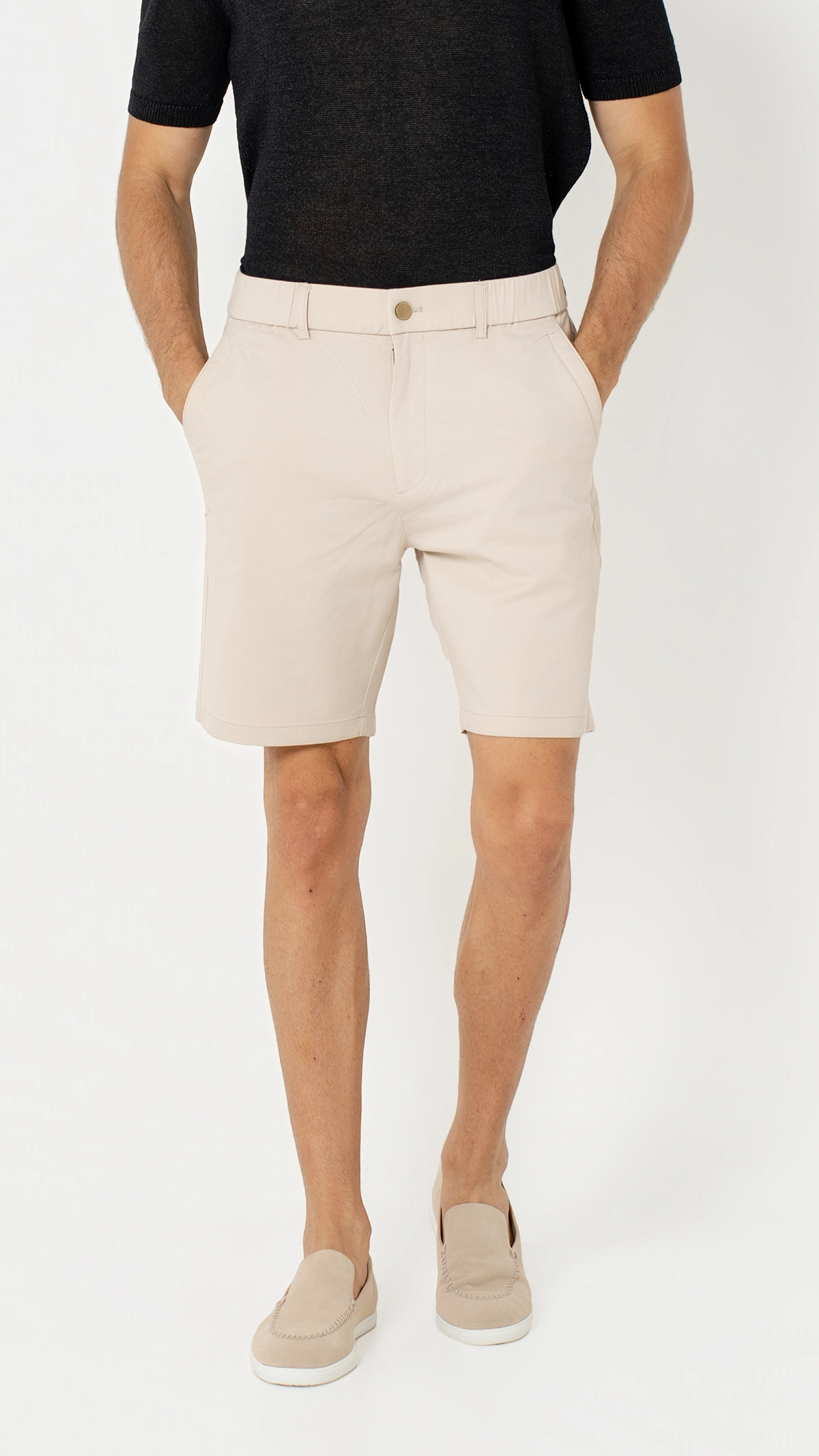 Cotton Blend Chino Short