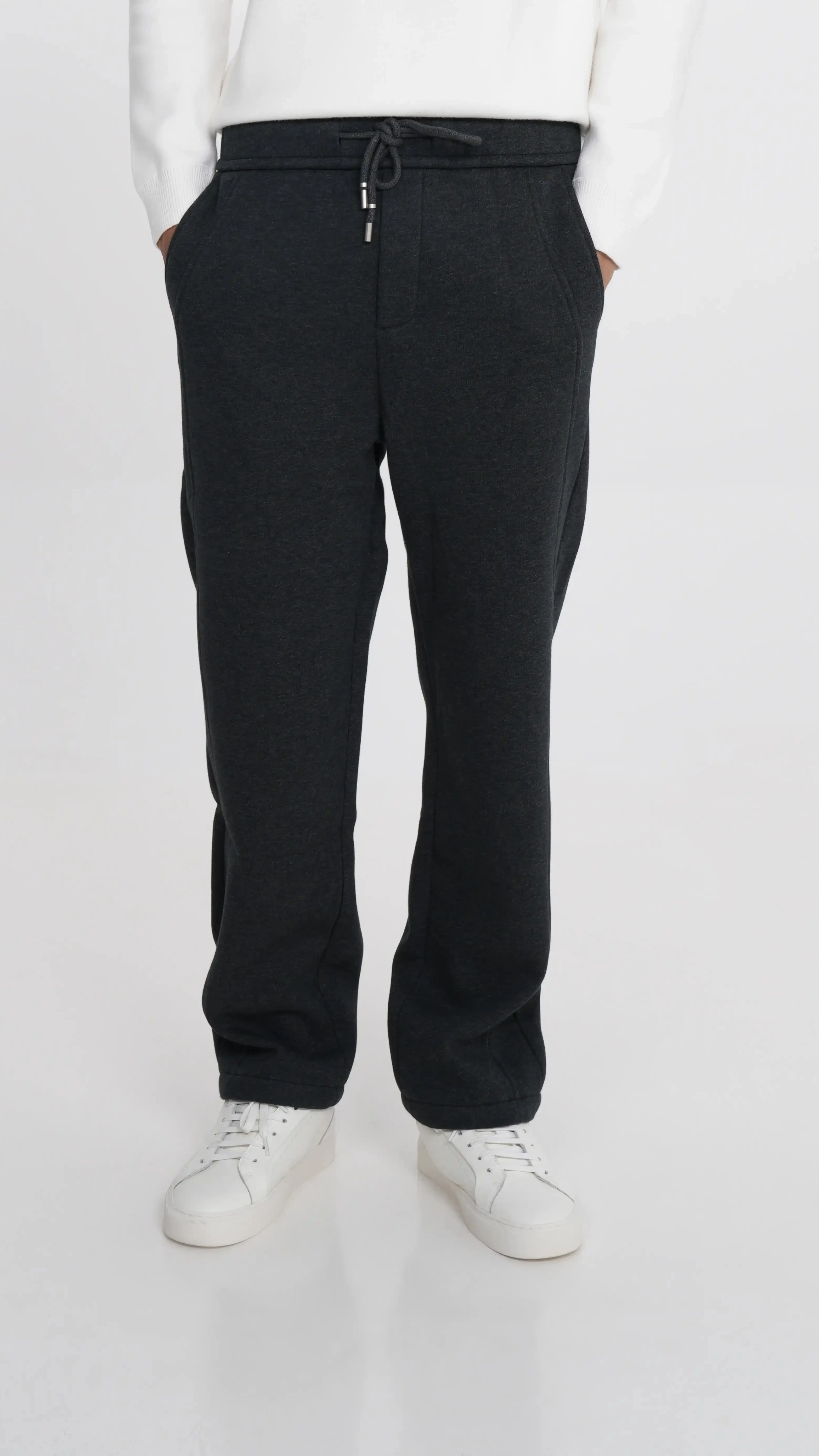 Cotton Blend Wide Leg Sweatpant.