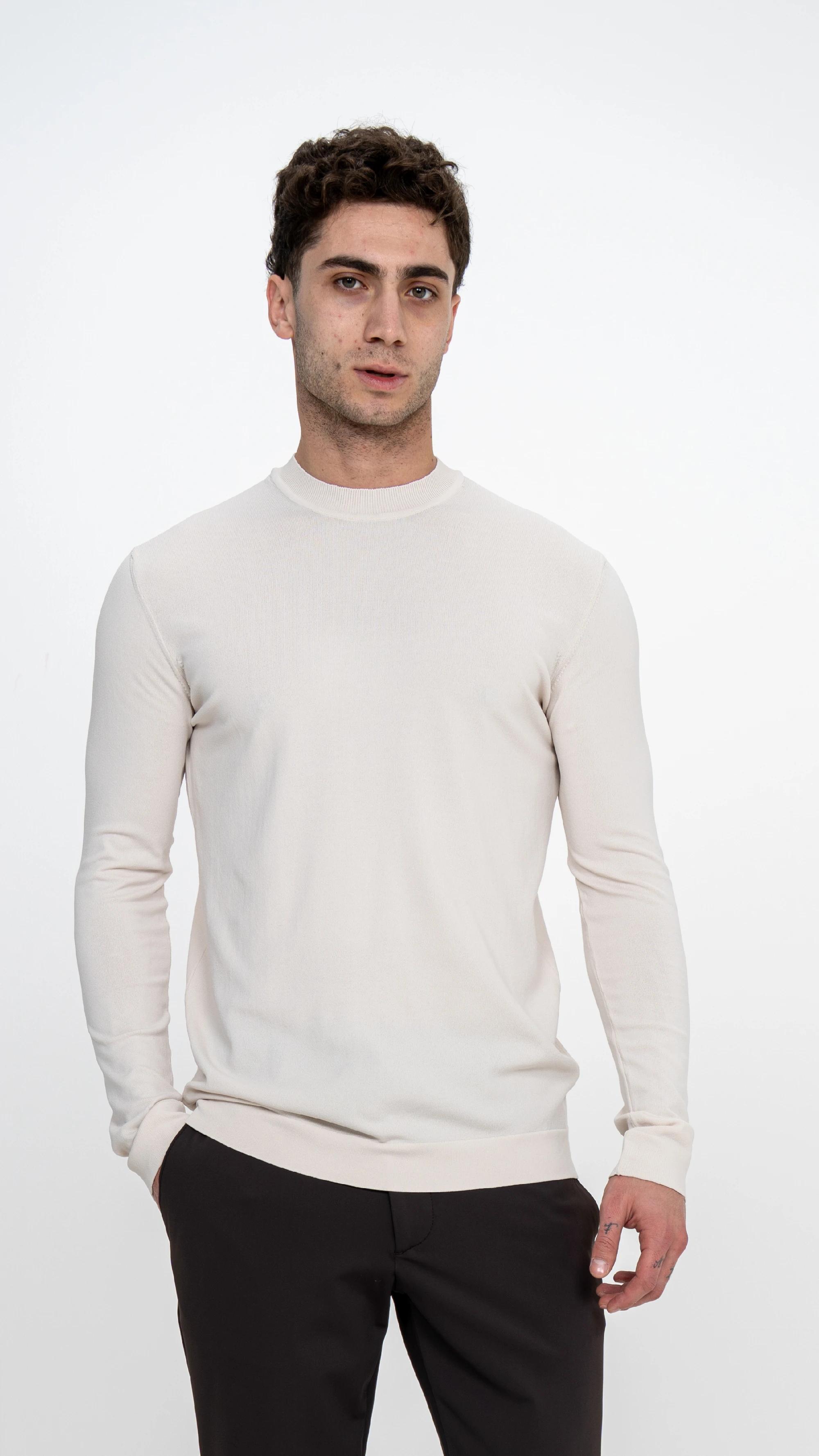 Round Neck Sweater.