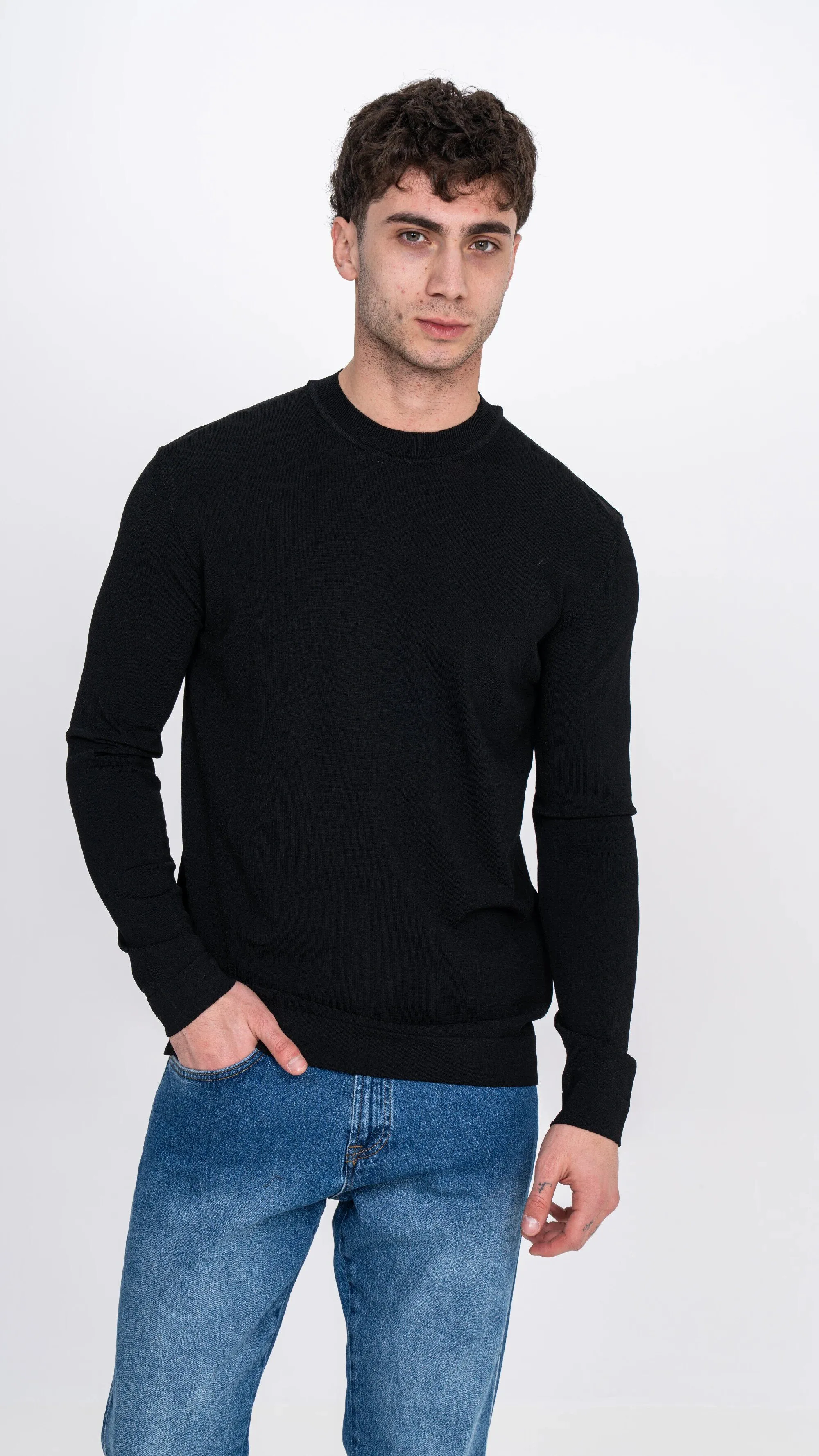 Round Neck Sweater.