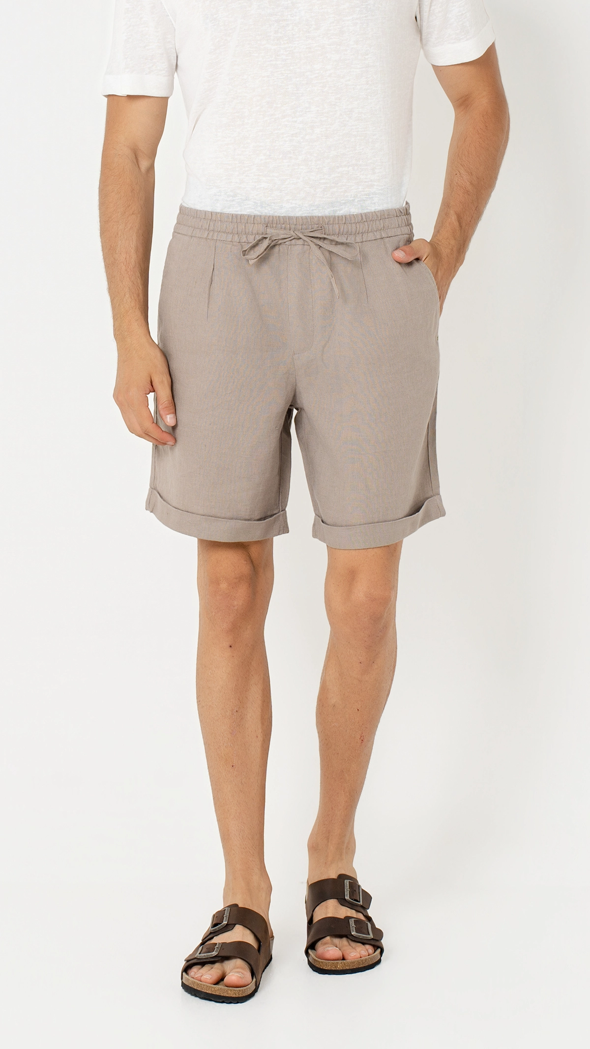 Comfort Fit 100%Linen Short…