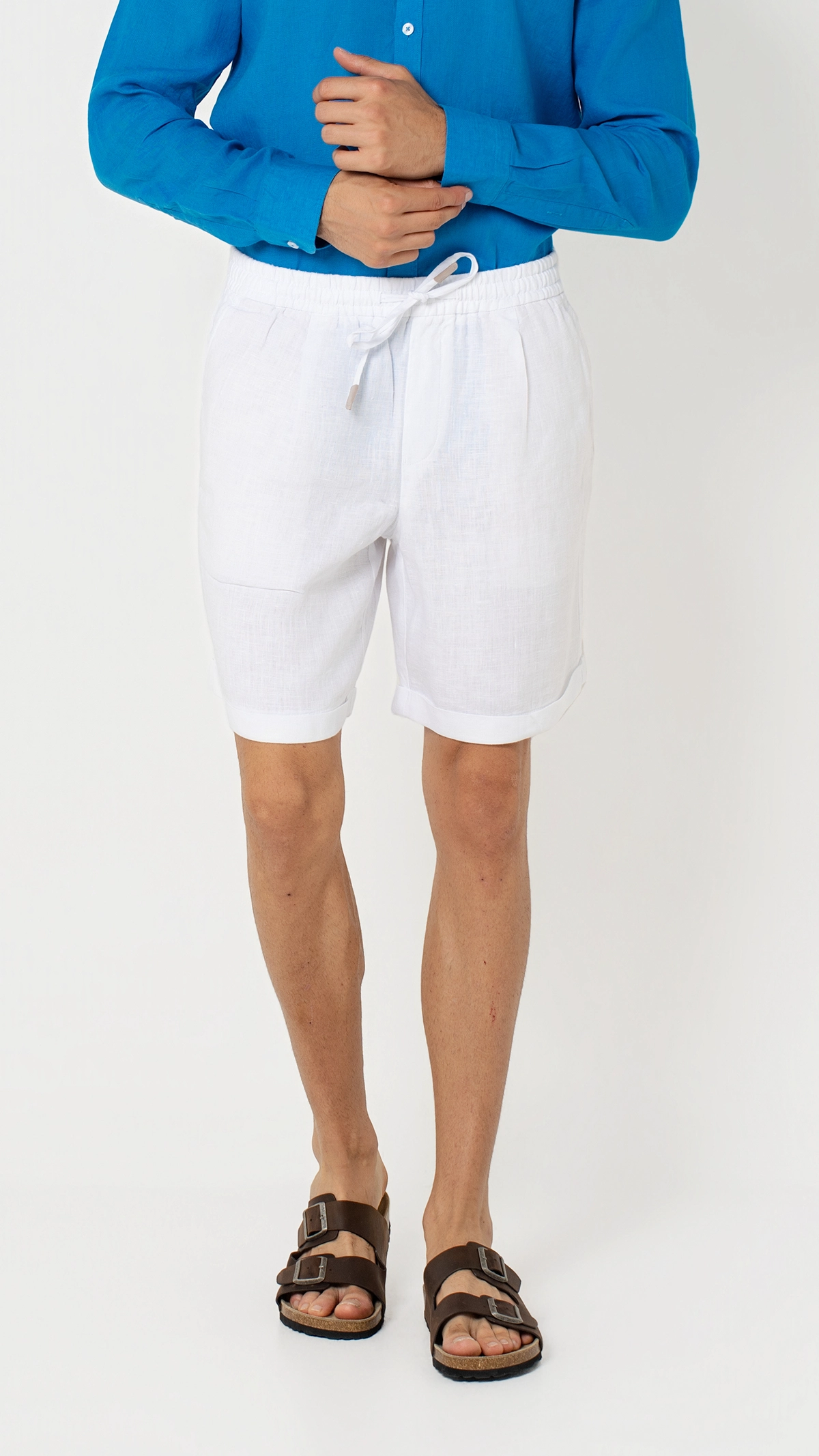 Comfort Fit 100%Linen Short…